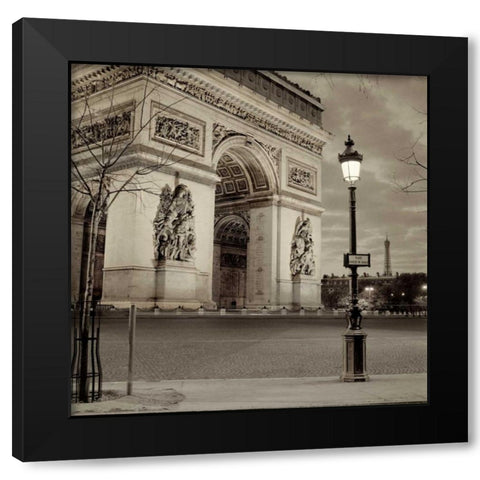 Paris - 12 Black Modern Wood Framed Art Print with Double Matting by Blaustein, Alan