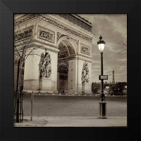 Paris - 12 Black Modern Wood Framed Art Print by Blaustein, Alan