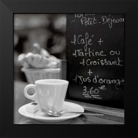 Cafe, Champs-Elysees - 31 Black Modern Wood Framed Art Print by Blaustein, Alan