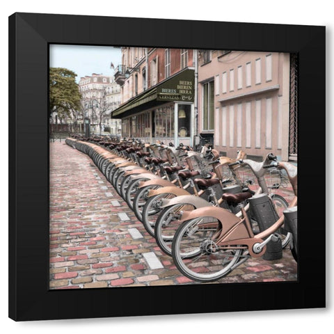 Paris City Ride #2 Black Modern Wood Framed Art Print with Double Matting by Blaustein, Alan