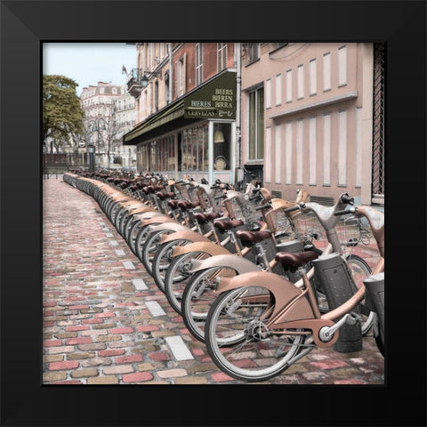 Paris City Ride #2 Black Modern Wood Framed Art Print by Blaustein, Alan