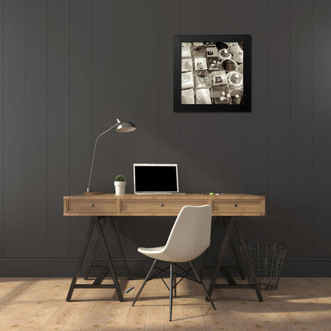 Marketplace - 7 Black Modern Wood Framed Art Print by Blaustein, Alan