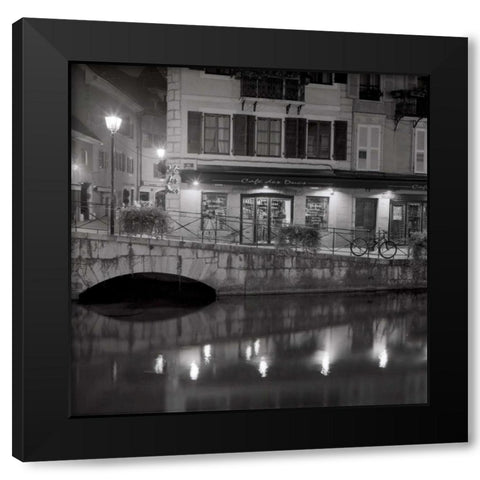 Cafe des Ducs - 1 Black Modern Wood Framed Art Print by Blaustein, Alan