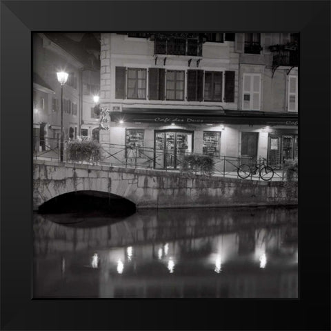 Cafe des Ducs - 1 Black Modern Wood Framed Art Print by Blaustein, Alan