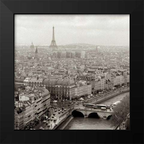 Above Paris - 25 Black Modern Wood Framed Art Print by Blaustein, Alan