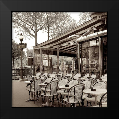 Paris - 5 Black Modern Wood Framed Art Print by Blaustein, Alan