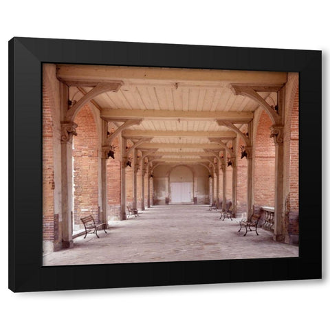 Bancs de Jardin - 1 Black Modern Wood Framed Art Print by Blaustein, Alan