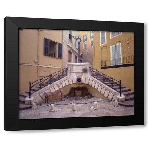 Banc de Jardin - 2 Black Modern Wood Framed Art Print by Blaustein, Alan