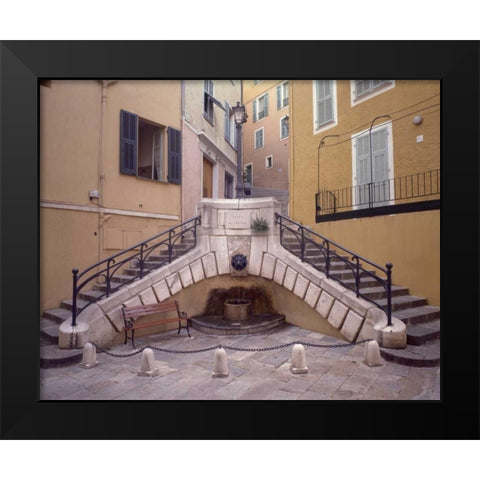 Banc de Jardin - 2 Black Modern Wood Framed Art Print by Blaustein, Alan