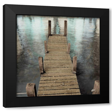 Annecy Pier Black Modern Wood Framed Art Print by Blaustein, Alan