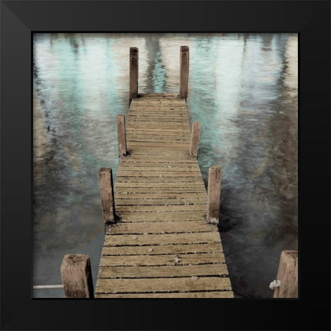 Annecy Pier Black Modern Wood Framed Art Print by Blaustein, Alan