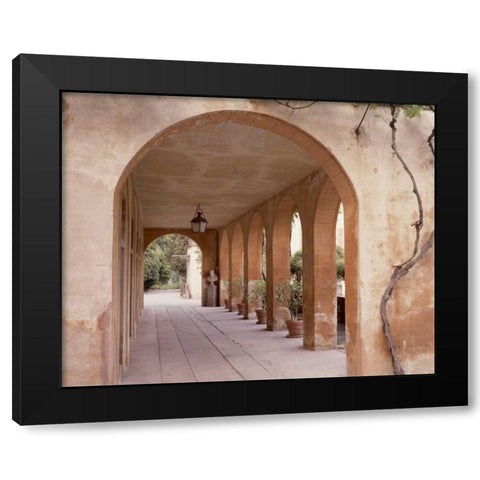 Banc de Jardin - 4 Black Modern Wood Framed Art Print by Blaustein, Alan