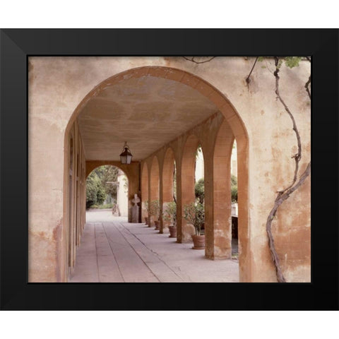 Banc de Jardin - 4 Black Modern Wood Framed Art Print by Blaustein, Alan