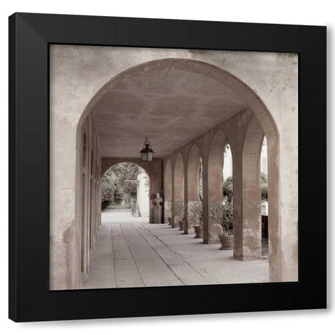 Banc de Jardin - 4A Black Modern Wood Framed Art Print by Blaustein, Alan