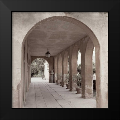 Banc de Jardin - 4A Black Modern Wood Framed Art Print by Blaustein, Alan