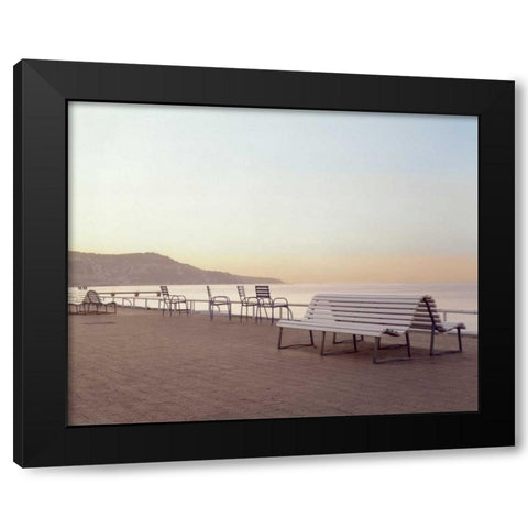 Banc de Jardin - 5 Black Modern Wood Framed Art Print by Blaustein, Alan