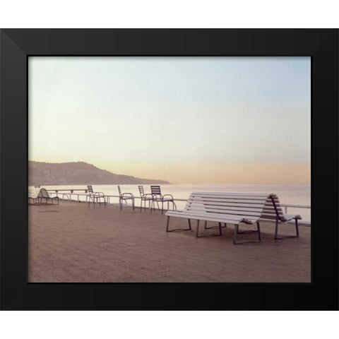 Banc de Jardin - 5 Black Modern Wood Framed Art Print by Blaustein, Alan