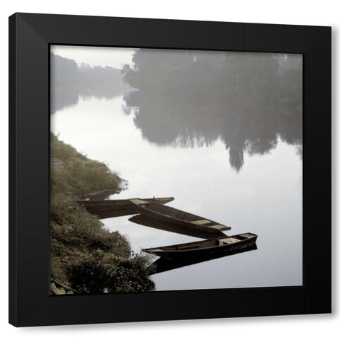 French Boats - 2 Black Modern Wood Framed Art Print by Blaustein, Alan