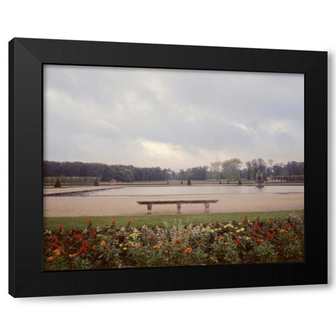 Banc de Jardin - 7 Black Modern Wood Framed Art Print by Blaustein, Alan