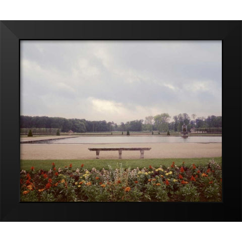 Banc de Jardin - 7 Black Modern Wood Framed Art Print by Blaustein, Alan