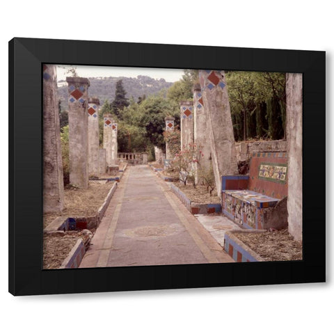 Banc de Jardin - 8 Black Modern Wood Framed Art Print by Blaustein, Alan