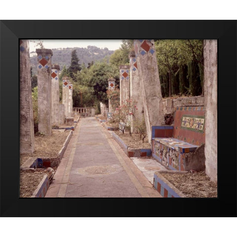 Banc de Jardin - 8 Black Modern Wood Framed Art Print by Blaustein, Alan