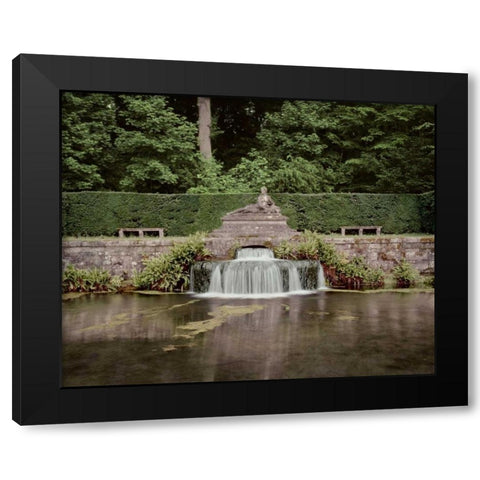 Banc de Jardin - 9 Black Modern Wood Framed Art Print by Blaustein, Alan