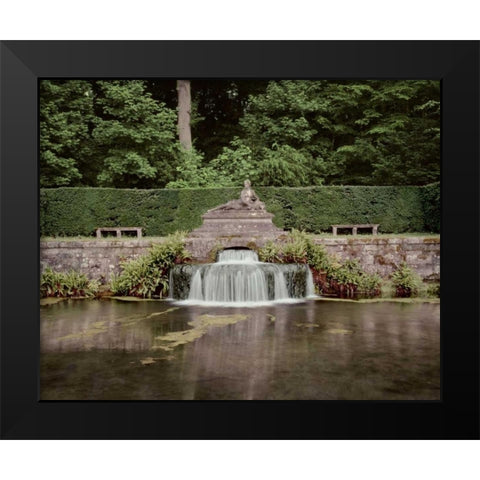 Banc de Jardin - 9 Black Modern Wood Framed Art Print by Blaustein, Alan