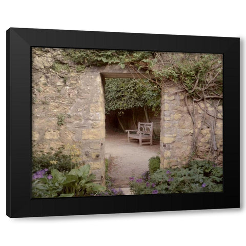 Banc de Jardin - 11 Black Modern Wood Framed Art Print by Blaustein, Alan