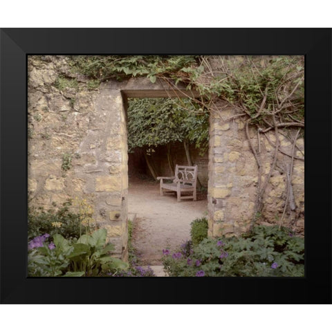 Banc de Jardin - 11 Black Modern Wood Framed Art Print by Blaustein, Alan