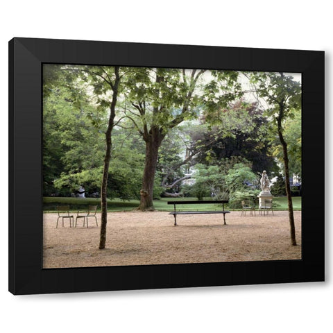 Banc de Jardin - 10 Black Modern Wood Framed Art Print by Blaustein, Alan