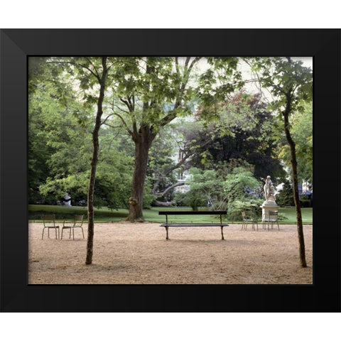 Banc de Jardin - 10 Black Modern Wood Framed Art Print by Blaustein, Alan