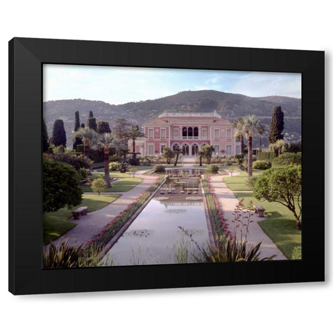 Banc de Jardin - 14 Black Modern Wood Framed Art Print by Blaustein, Alan