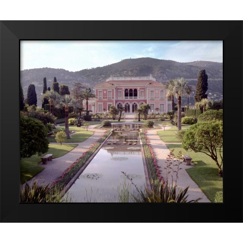 Banc de Jardin - 14 Black Modern Wood Framed Art Print by Blaustein, Alan