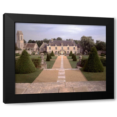 Banc de Jardin - 15 Black Modern Wood Framed Art Print by Blaustein, Alan