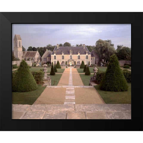 Banc de Jardin - 15 Black Modern Wood Framed Art Print by Blaustein, Alan