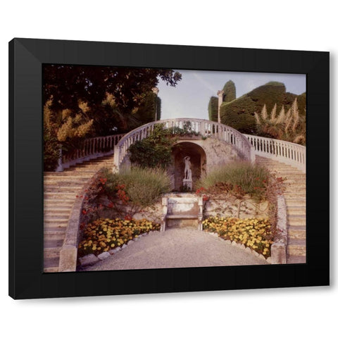 Banc de Jardin - 16 Black Modern Wood Framed Art Print by Blaustein, Alan