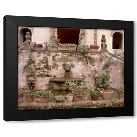 Banc de Jardin - 19 Black Modern Wood Framed Art Print by Blaustein, Alan