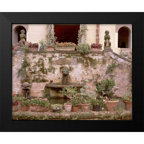 Banc de Jardin - 19 Black Modern Wood Framed Art Print by Blaustein, Alan