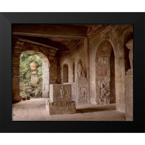 Banc de Jardin - 20 Black Modern Wood Framed Art Print by Blaustein, Alan