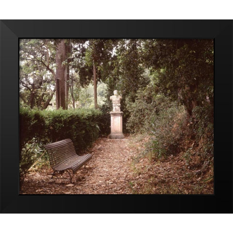 Banc de Jardin - 23 Black Modern Wood Framed Art Print by Blaustein, Alan
