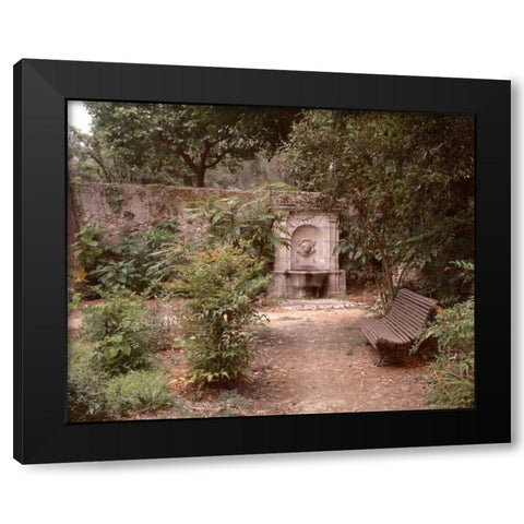 Banc de Jardin - 24 Black Modern Wood Framed Art Print by Blaustein, Alan