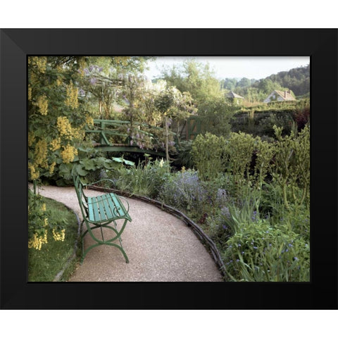 Banc de Jardin - 25 Black Modern Wood Framed Art Print by Blaustein, Alan