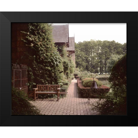 Banc de Jardin - 27 Black Modern Wood Framed Art Print by Blaustein, Alan