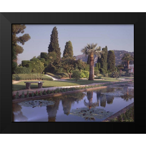Banc de Jardin - 31 Black Modern Wood Framed Art Print by Blaustein, Alan