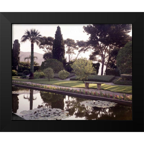 Banc de Jardin - 32 Black Modern Wood Framed Art Print by Blaustein, Alan