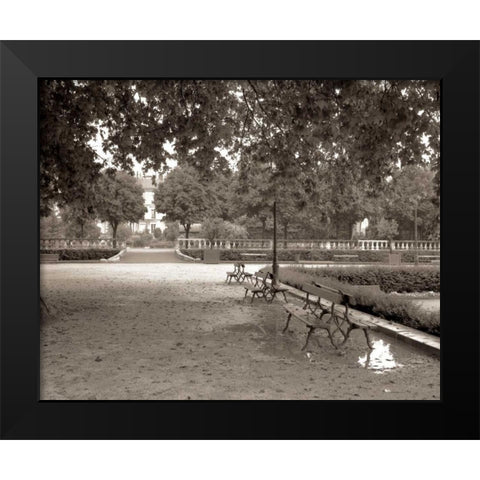 Banc de Jardin - 41 Black Modern Wood Framed Art Print by Blaustein, Alan