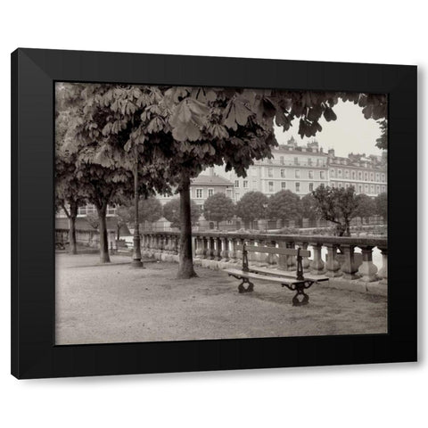 Banc de Jardin - 42 Black Modern Wood Framed Art Print by Blaustein, Alan