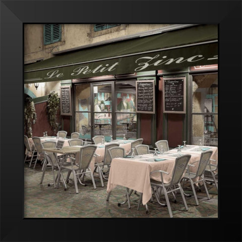 Le Petit Zinc Cafe Black Modern Wood Framed Art Print by Blaustein, Alan