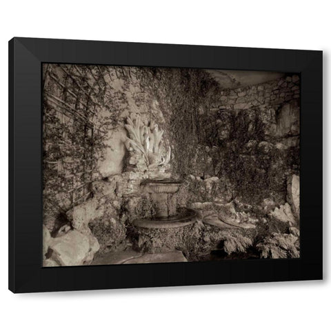 Banc de Jardin - 52 Black Modern Wood Framed Art Print by Blaustein, Alan